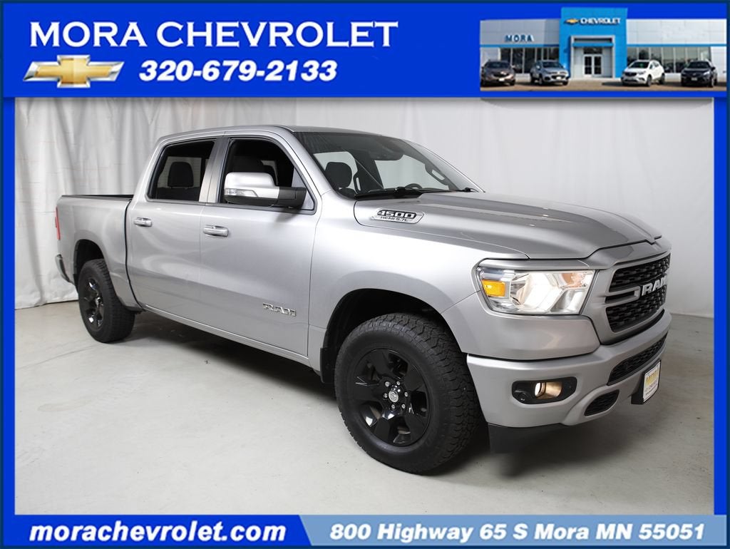 2022 RAM 1500 Big Horn in Silver — front three-quarter view