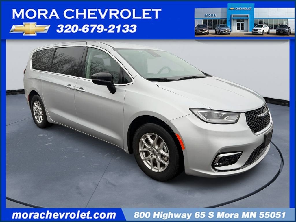 2024 Chrysler Pacifica Touring L in Silver — front three-quarter view