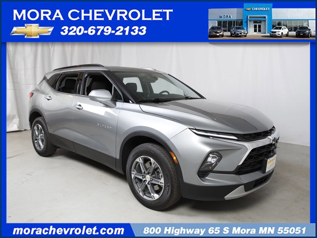2024 Chevrolet Blazer 2LT in Sterling Gray Metallic — front three-quarter view